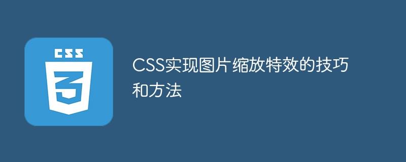 CSS实现图片缩放特效的技巧和方法