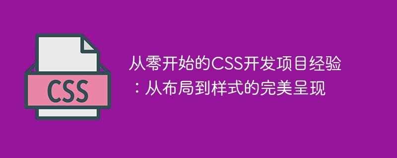 从零开始的CSS开发项目经验：从布局到样式的完美呈现