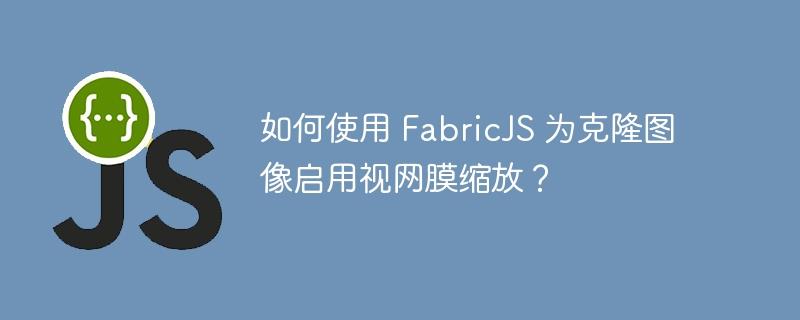 如何使用 FabricJS 为克隆图像启用视网膜缩放？