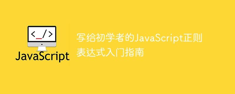 写给初学者的JavaScript正则表达式入门指南