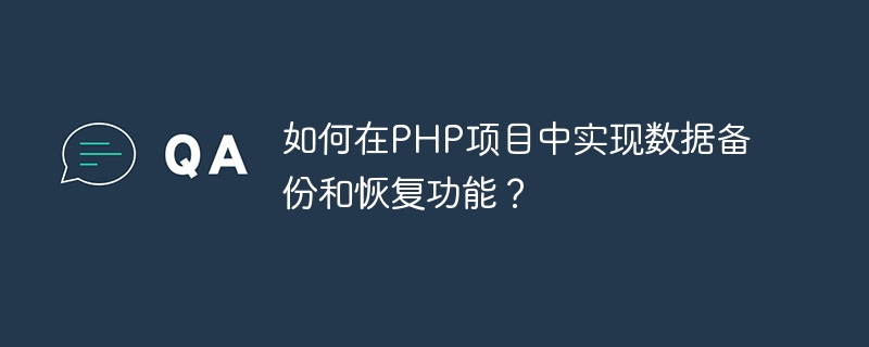 如何在PHP项目中实现数据备份和恢复功能？