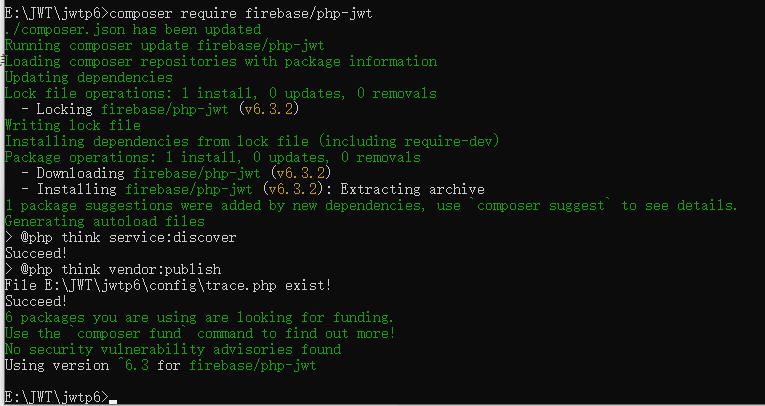 ThinkPHP6使用JWT+中间件实现Token验证实例详解