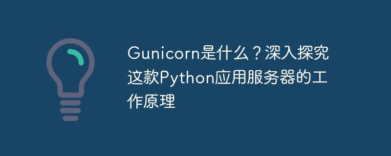 Gunicorn是什么？深入探究这款Python应用服务器的工作原理