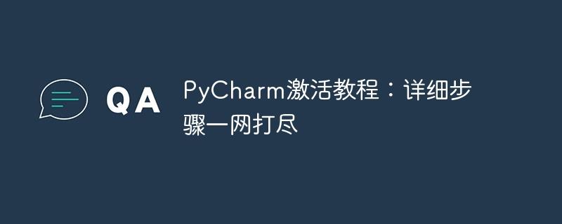 PyCharm激活指南：全面解析激活过程