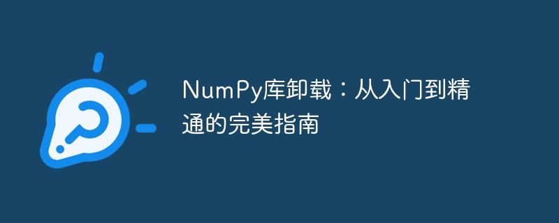 完美指南：掌握NumPy库的卸载方法