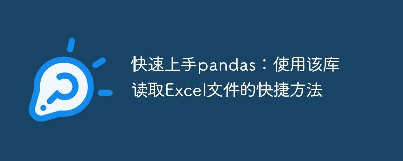 快速上手pandas：使用该库读取Excel文件的快捷方法