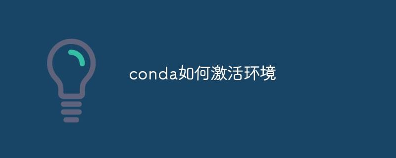 conda如何激活环境