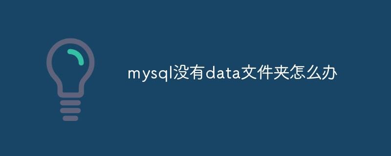 mysql没有data文件夹怎么办