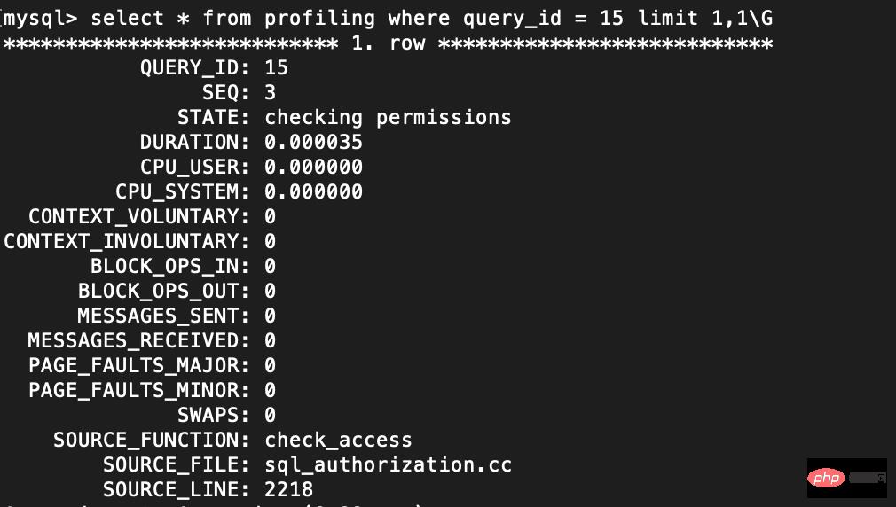 慢查询分析调优工具～show profile