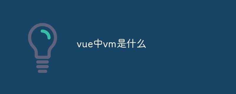 vue中vm是什么