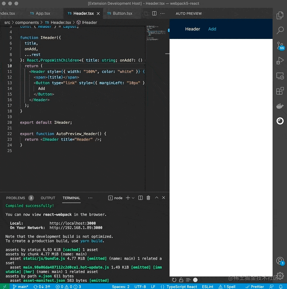 VSCode插件分享:一个实时预览Vue/React组件的插件