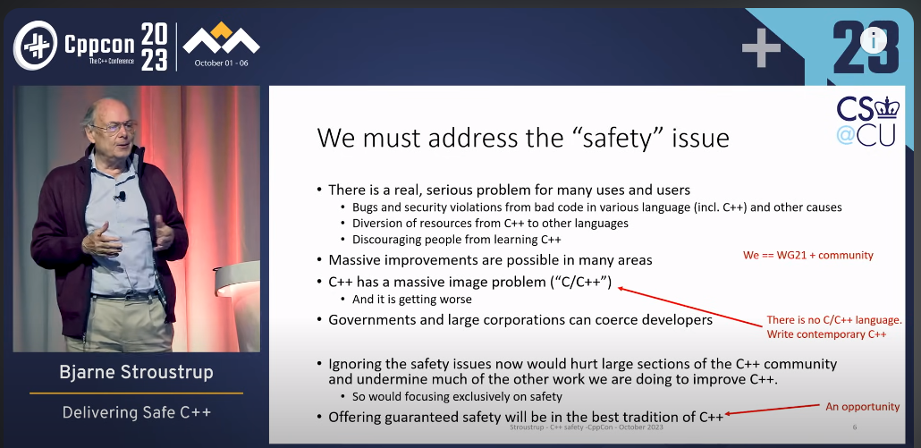 图源：CppCon 2023主题演讲视频截图